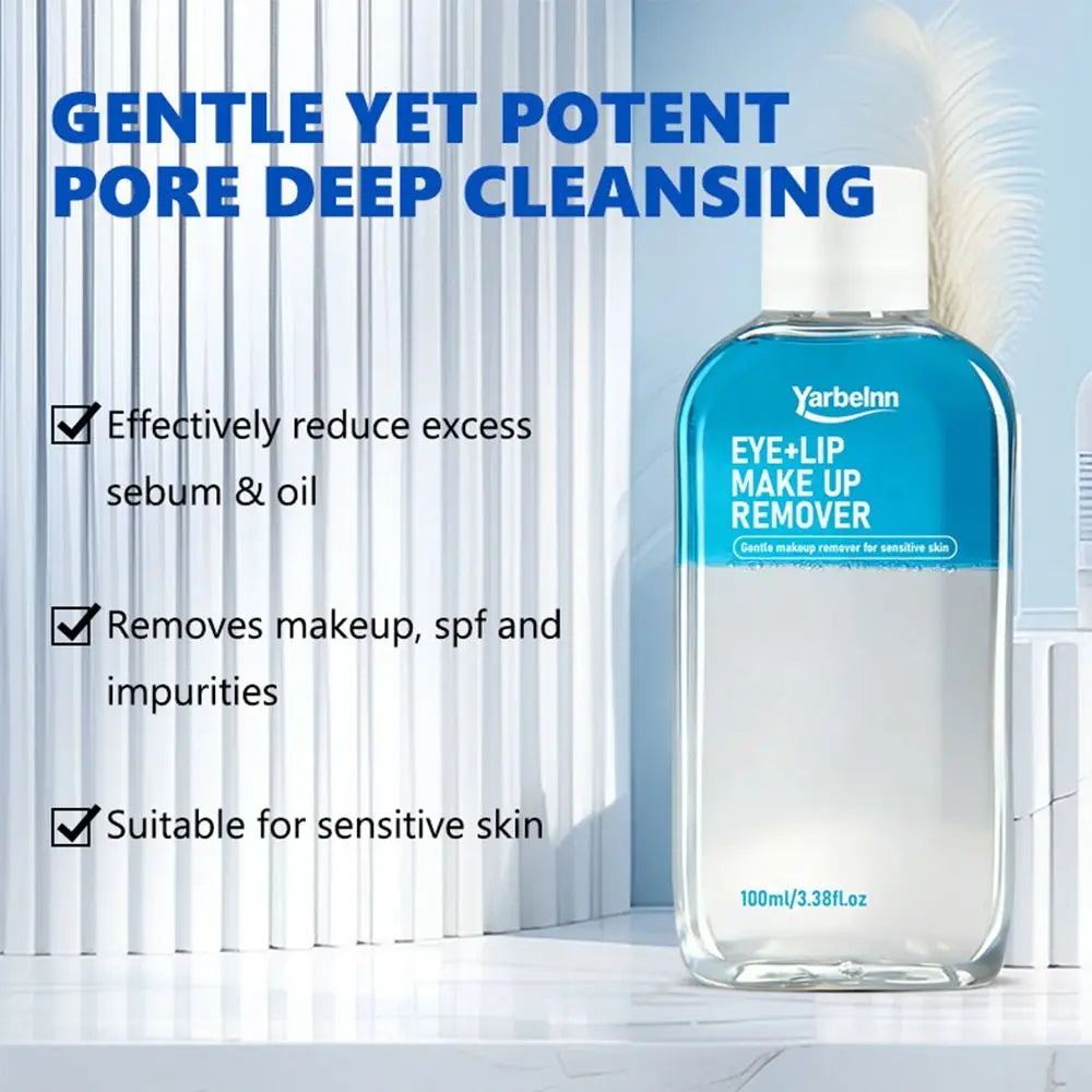 Non-Irritating Eye and Lip Makeup Remover Deeply Cleanses Quickly Gently Makeup Removal Oil Soothing Skin Cleansing Oil