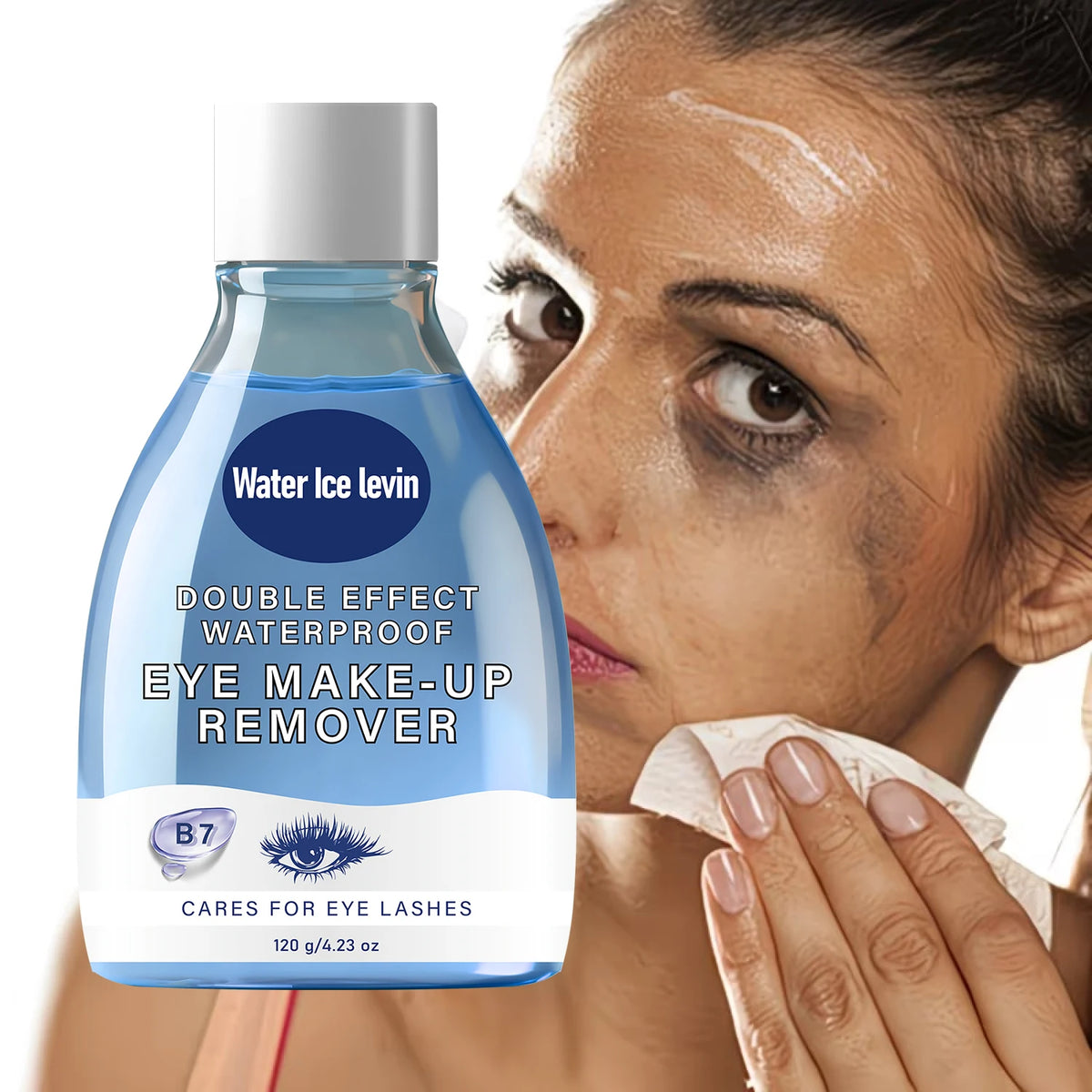 Waterproof Eye Makeup Remover – Gentle Double Effect with Hyaluronic Acid & Retinol for Lashes 120g