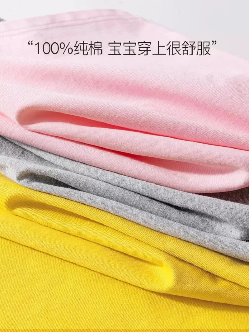Girl Cute Rabbit Graphic Tshirt Short Sleeve Cotton T-Shirts For Baby Girl Cute Pink Color T-Shirts Children Summer Clothing