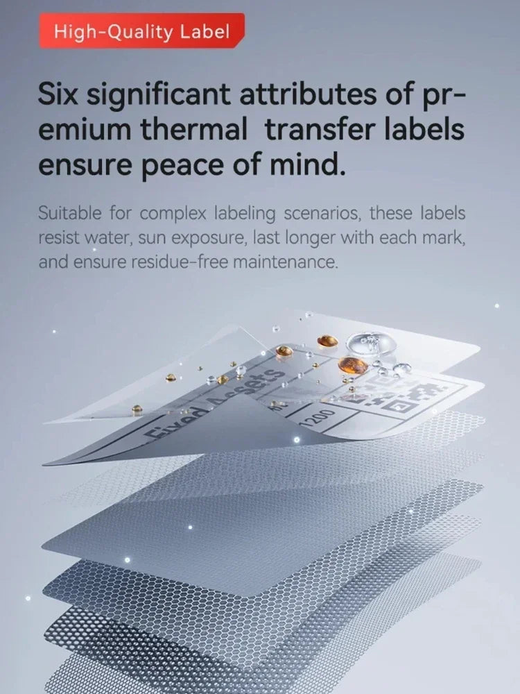 Niimbot M2/M3  White Label Paper Self-adhesive Thermal Transfer Printing Waterproof Sticker for Niimbot M2/M3 Printer