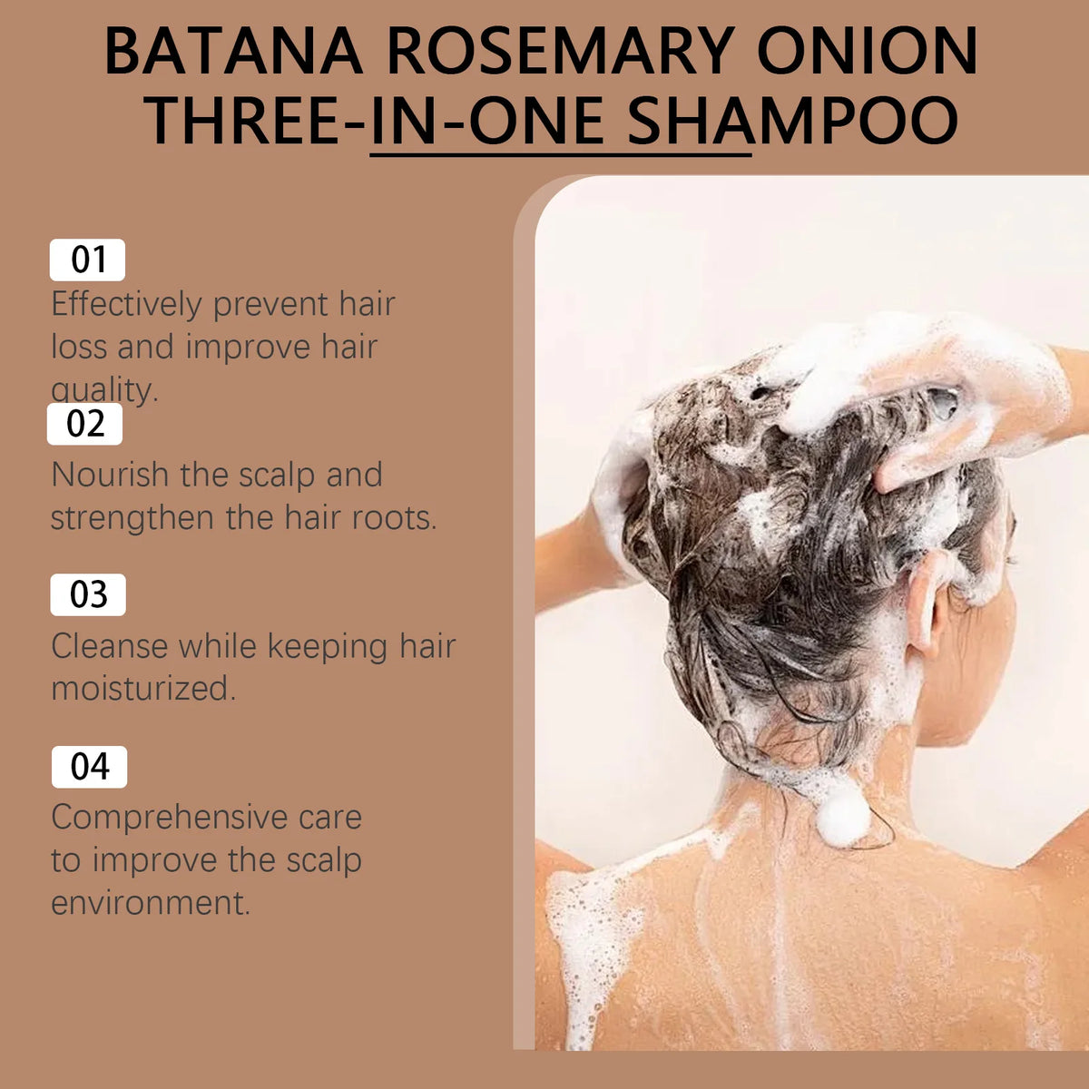 Batana Hair Growth Shampoo Nourish Hair Follicles Strengthen Root Smooth Frizzy Anti Hair Loss Treatment Thickening Hair Shampoo