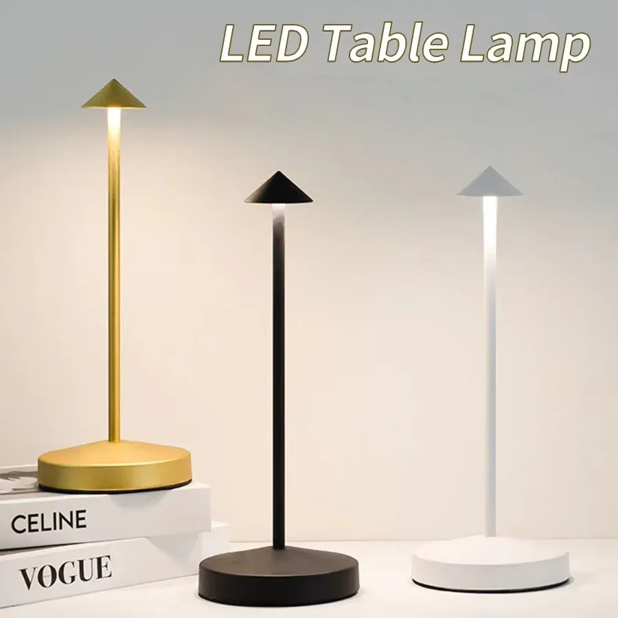 Rechargeable Table Lamp Creative Dining Touch Led Hotel Coffee Pina Pro Table Lamp Lampada Bedside Lamp Decorative Desk Lamp