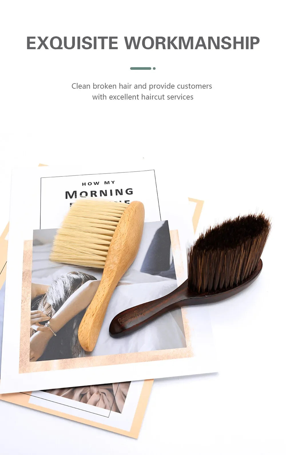 Barbertop Neck Duster Hairdressing Cleaning Brush Hair Brush Remove Soft Brush Salon Stylist Barbershop Tools