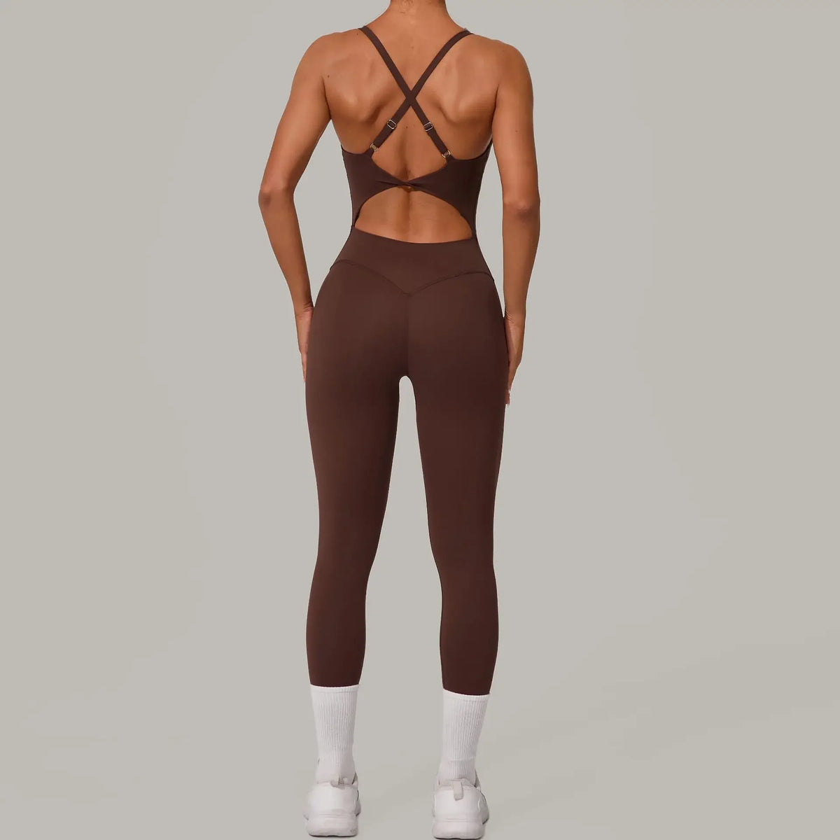 Wholesale Gym Clothes Woman Yoga Set Padding Women's Gym Jumpsuit Activewear Sportswear Push Up Fitness Sports Overalls Purple