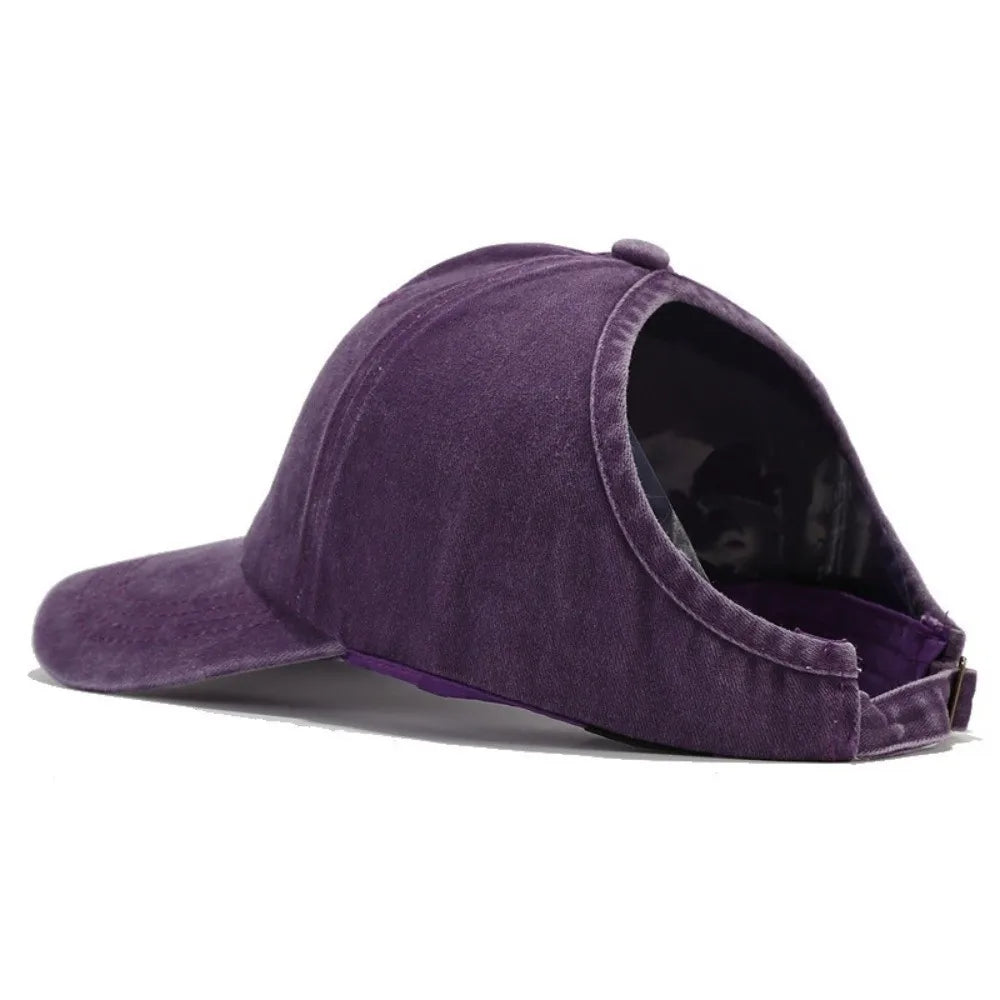Visor Cap Solid Color Washed Baseball Cap Hip Hop Adjustable Empty Top Hat Snapback Cap Sunscreen Sun Protection Peaked Hat Men