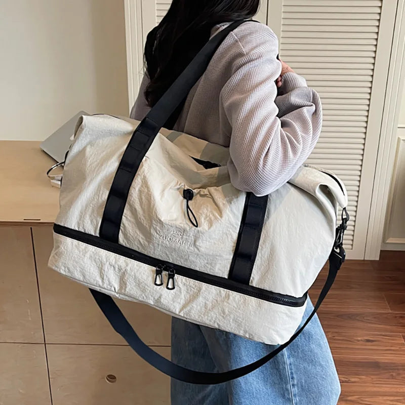 Large Capacity Travel Duffels Bag With Independent Shoe Compartment Travel Totes Suitable For Yoga Gym Storage Weekends Bags