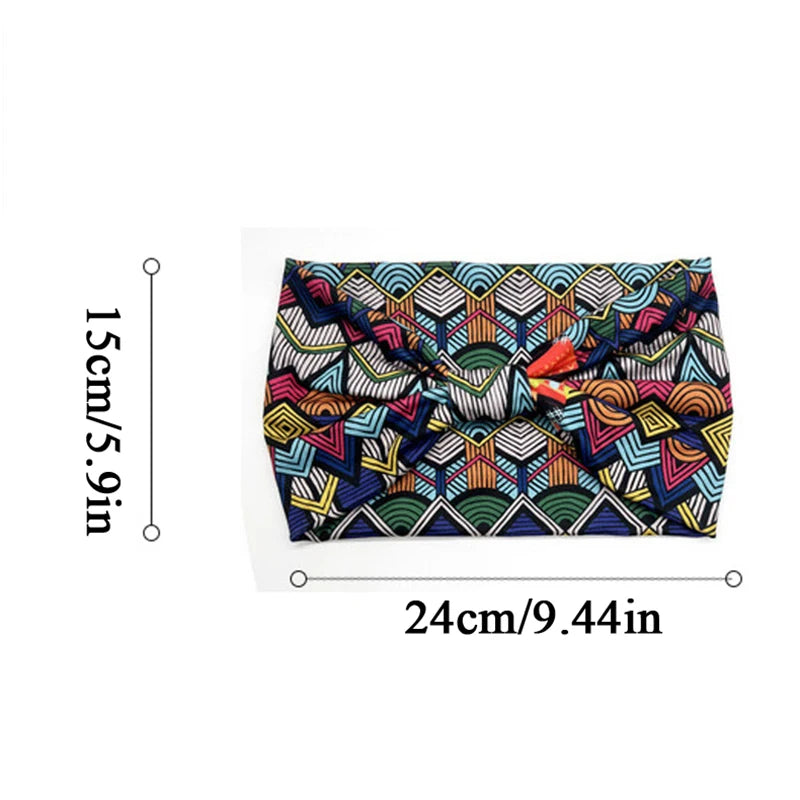 Bohemian Knot Turbans Yoga Elastic Head Wrap Women Fashion Vintage Elastic Hair Band Lady Wide Headbands Female Hair Accessories