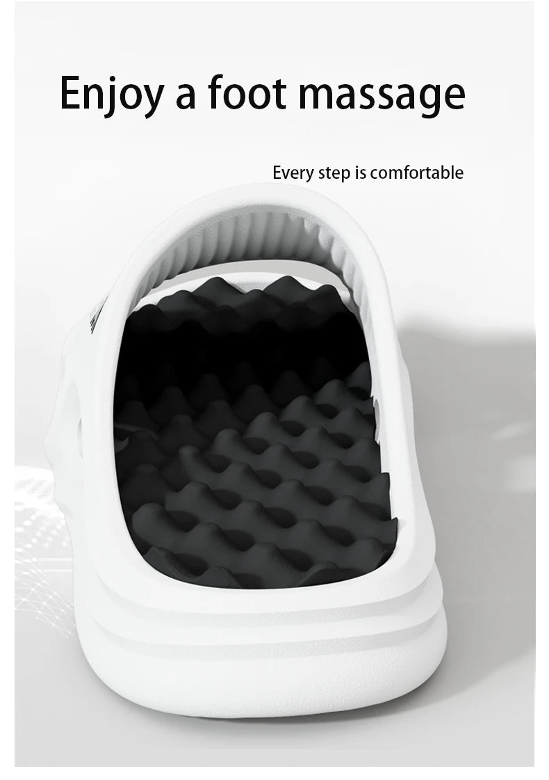 Men Fashion Massage Slippers Indoor/Outdoor Sandals Beach Flip Flop Thick Sole Male Slides Summer Non-Slip Men Shower Slippers