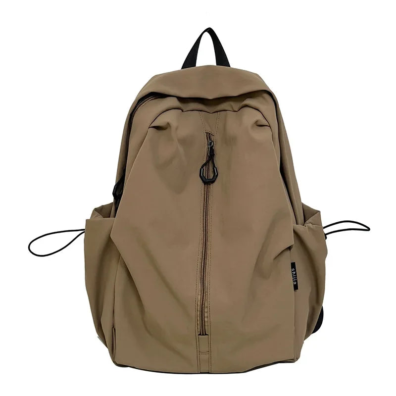 15.6 Inch Nylon Waterproof College Backpack Large Capacity Travel Unisex Laptop Backpacks Simple Design School Bag for Teenagers