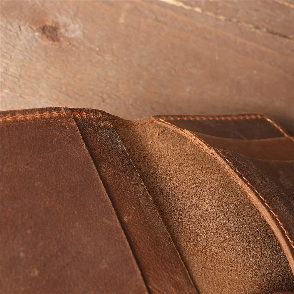 Unisex Genuine Leather Rfid Credit Card Holder Wallet for Women Vintage Small Slim Bifold Men Multi Card Holder Case Purse