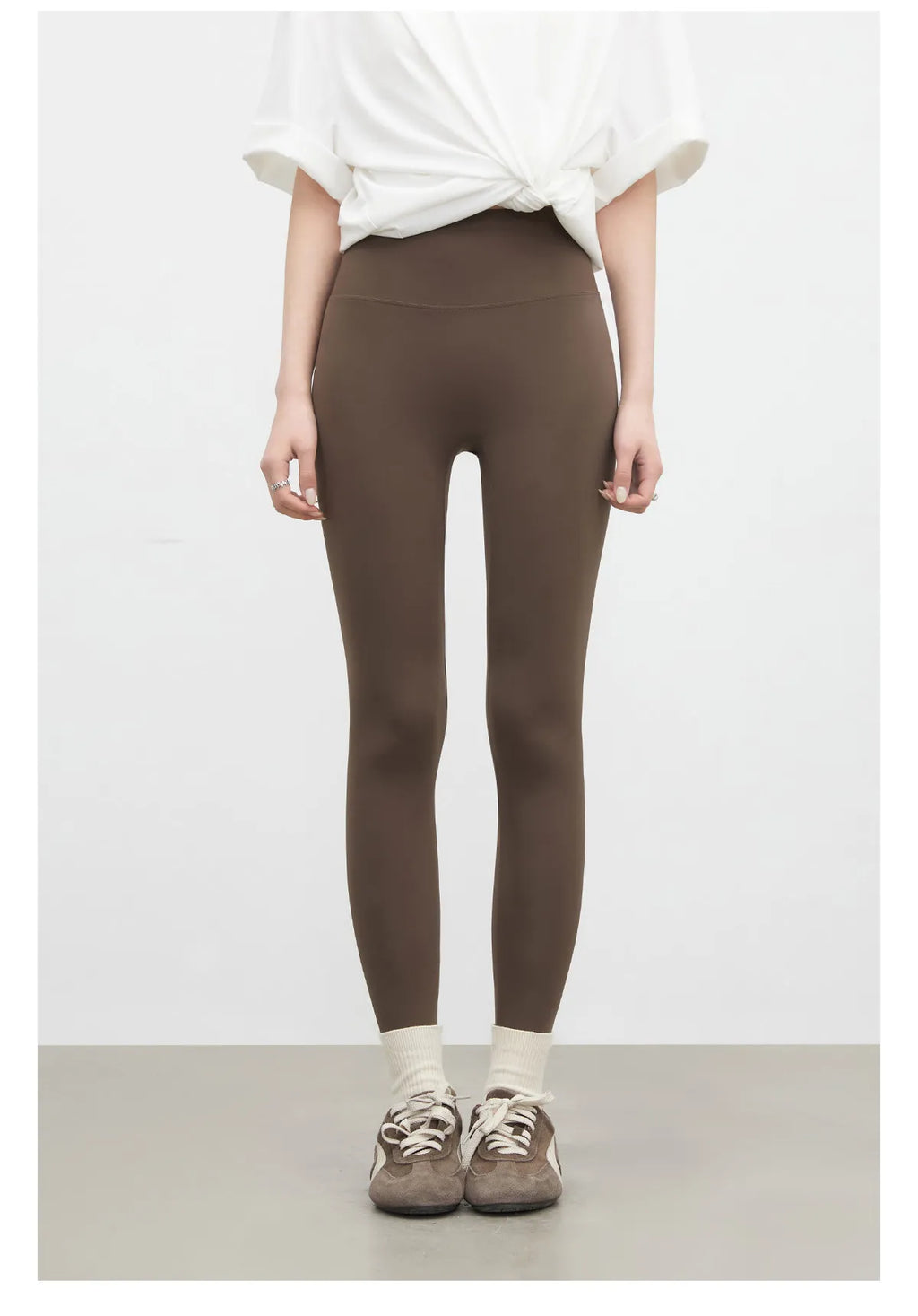CHIC VEN New Women Leggings Solid Slim High Waisted Hip Lifting Elastic Yoga Pants Fitness Sharkskin Pants Spring Summer 2026