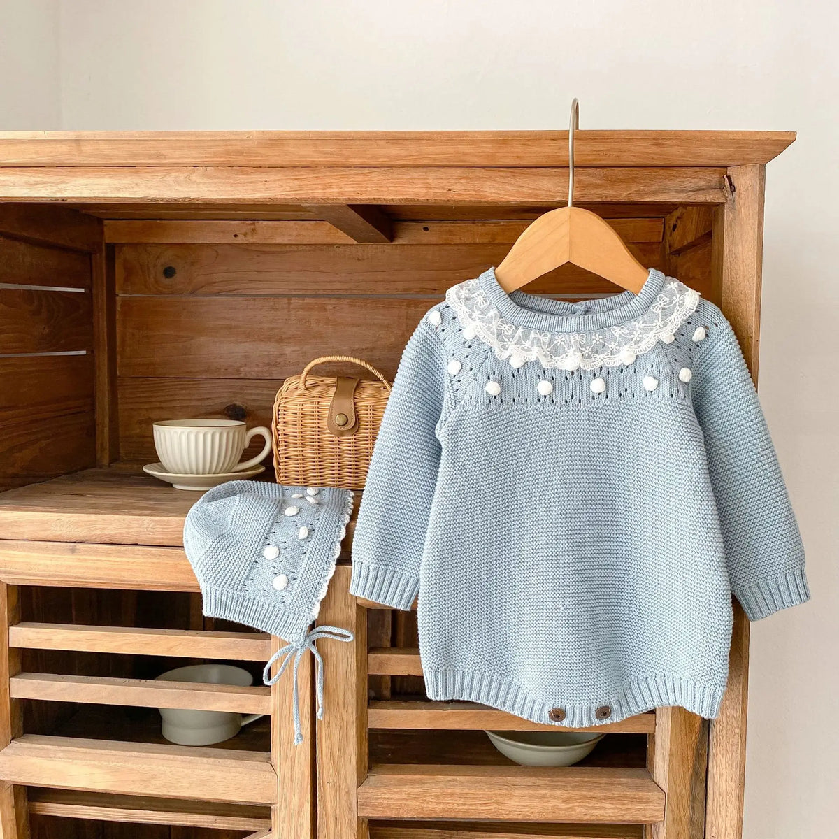 0-24M Baby Girl Romper Knit New Newborn Lace Warm Long Sleeve Jumpsuit Infant Princess Party Romper Toddler Fall Spring Clothing