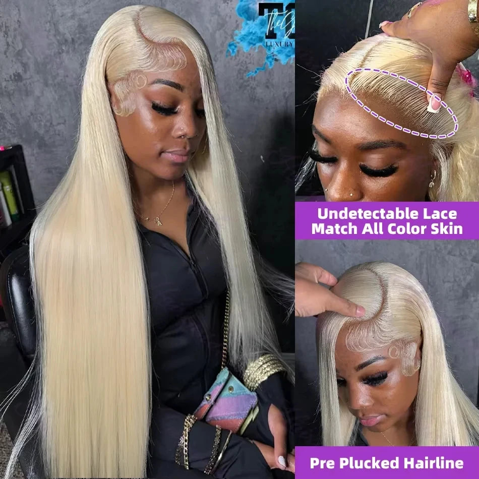 250 Density 30 40 Inch 613 Honey Blonde 13x4 Lace Front Human Hair Wigs Bone Straight 13x6 HD 13x6 Lace Frontal Human Hair