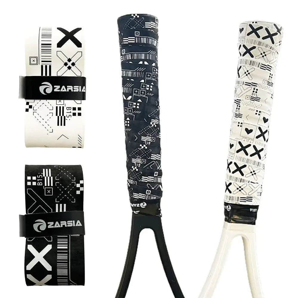 Black White Badminton Racket Overgrips Soft Matte Self-adhesive Non-Slip Grip Tape Shock Absorption Fishing Rod Over Grips