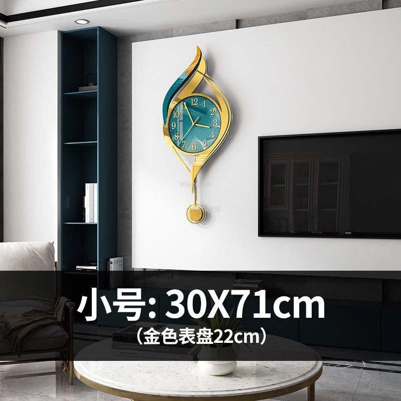 Creative Light Luxury Metal Wall Clocks Living Room Wall Clock Minimalist Modern High-end Wall Watch Nordic New Home Decoration