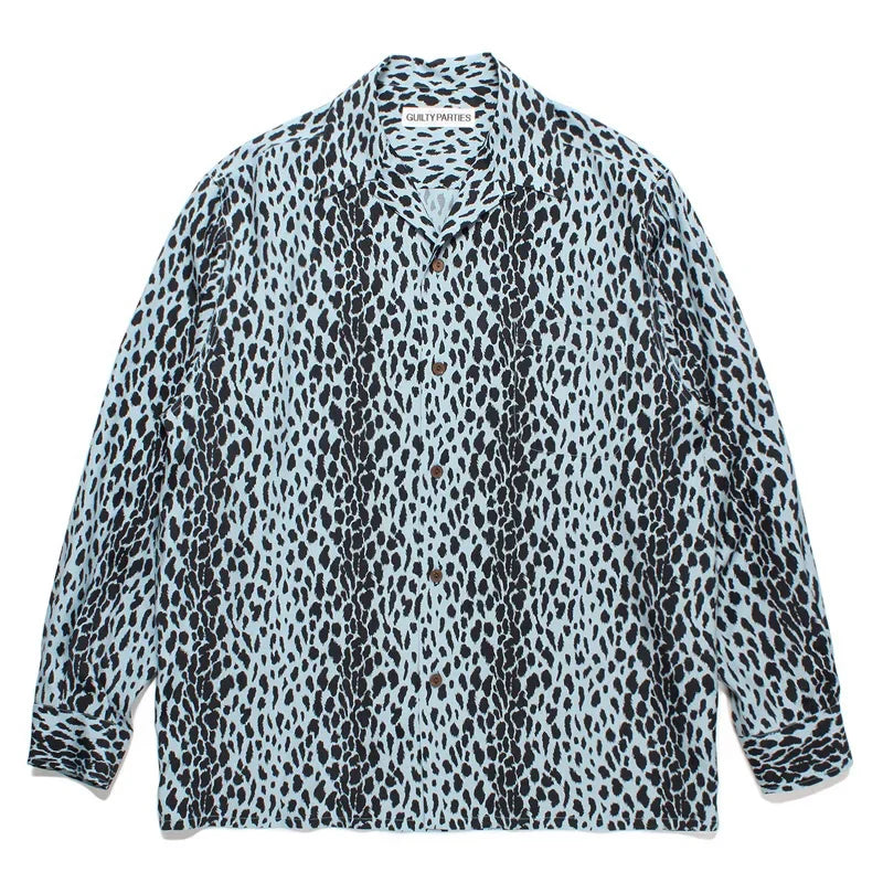 Classic WACKO MARIA Checkered Plaid Shirt Men Women Best Quality Hawaiian Tops Oversized Long Sleeved Shirts Light Purple Gray