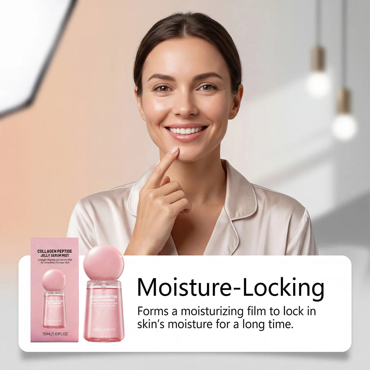 Collagen Peptide Jelly Mist Serum Moisturizing Facial Rejuvenation Refreshing Deep Hydration Face Care Firm Skin Plumping Serum