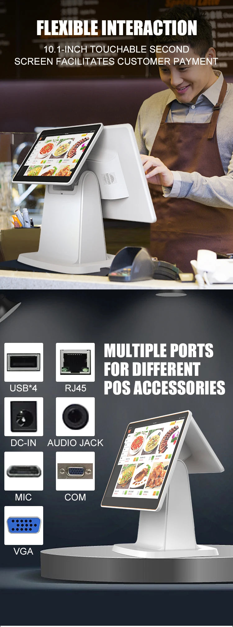 Restaurant Cash Register Machine Point Of Sale System All In One Touch Screen Pos Terminal Pos System For Retail