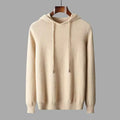 2025 Men's 100% Merino Pure Wool Knitted Hoodie Women's Style Large Size Autumn/Winter Warm Outdoor Sweater Solid Color Top YJ