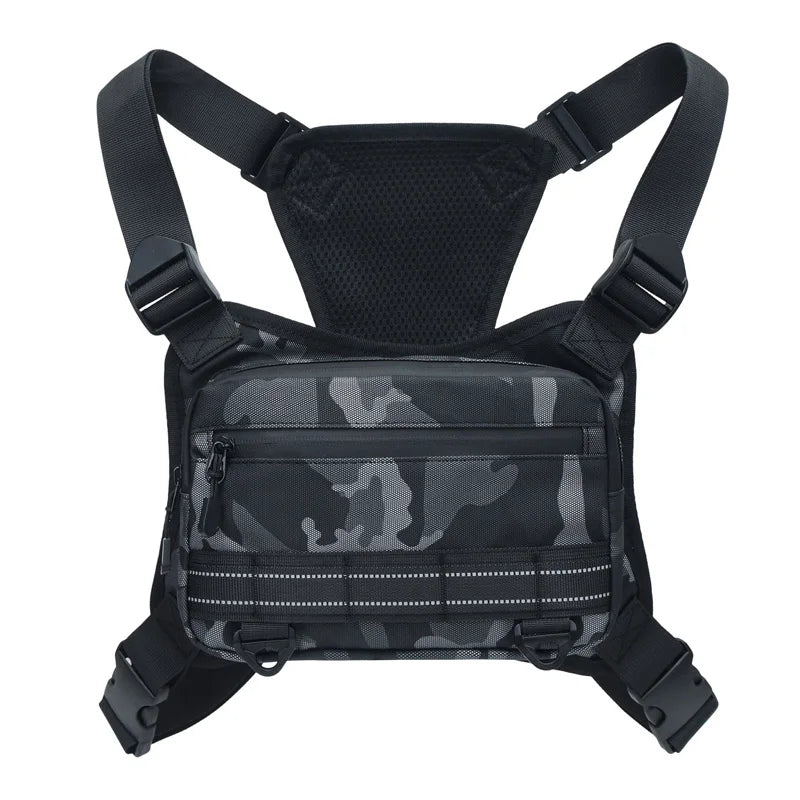 Outdoor Sport Chest Bag Unisex Cycling Bag Hiking Marathon Chest Rig Bag Lightweight Running Vest Backpack Travel Storage Pocket