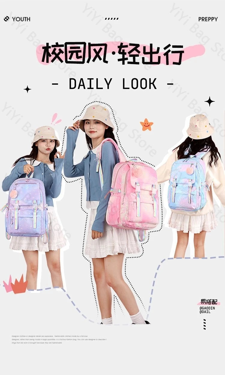 Aphmau Backpack Cartoon Fashion Lightweight Student School Bag Boys Girls Durable Nylon Large Capacity Travel Backpacks Gift