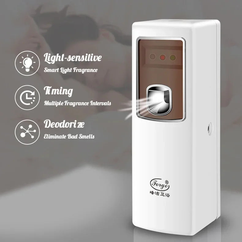 Automatic Motion Sensor Air Freshener Dispenser Wall Mounted Toilet Deodorizer Auto Spray Fragrance Machine Bathroom Home Office