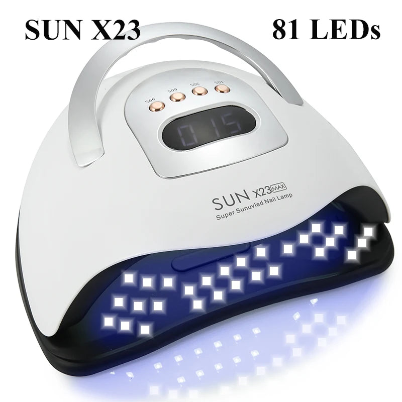 High Power SUN X26MAX UV LED Nail Lamp For Fast Drying Gel Nail Phototherapy Machine 81 LEDs Manicure Salon Nail Art Tools