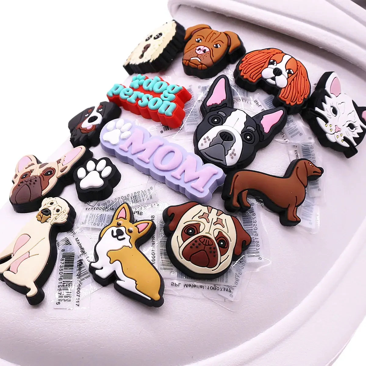 1Pc 3D Cute Dog Lover Clog Charms Pets Puppy Cats Animal Paws Corgi Frenchie Funny Cool Trendy Hole Shoes Accessories Decor Gift