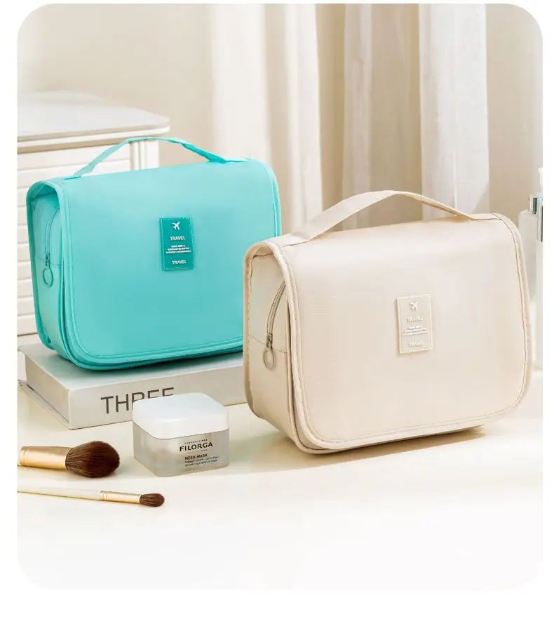 Portable Hook Toilet Bag Multi Functional Travel Waterproof Wear Resistant Multi Layer Storage Large Capacity Makeup Bag