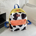Cartoon Fashionable and Casual Women's Backpack Cute Cow Print Backpack Soft and Durable Fabric Backpack Suitable for Daily Use