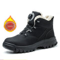 WOUDHONY Work Shoes Men Anti-smashing Anti-puncture Safety Shoes Rotating Buttons Autumn Winter Protective Work Safety Boots