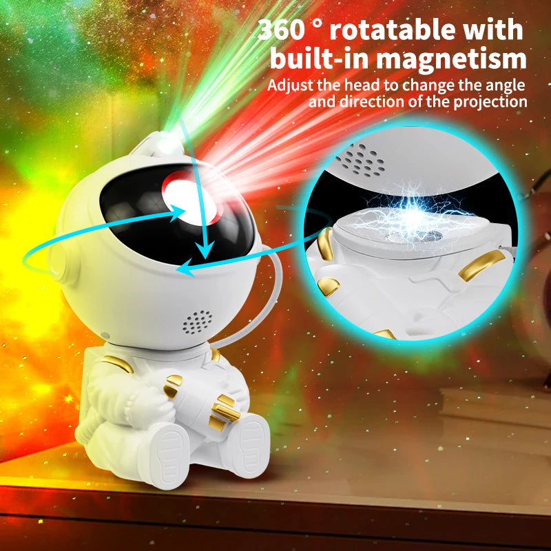 LED Astronaut Projector Night Light Nebula Sky Ceiling Galaxy Star Lights Bedroom Home Party Decorative Children Kids Gift