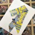 Printed Silk Scarf for Women Summer Lightweight Neck Scarf Collar Bandana Bag Strap Decorative Present Gift Accessories