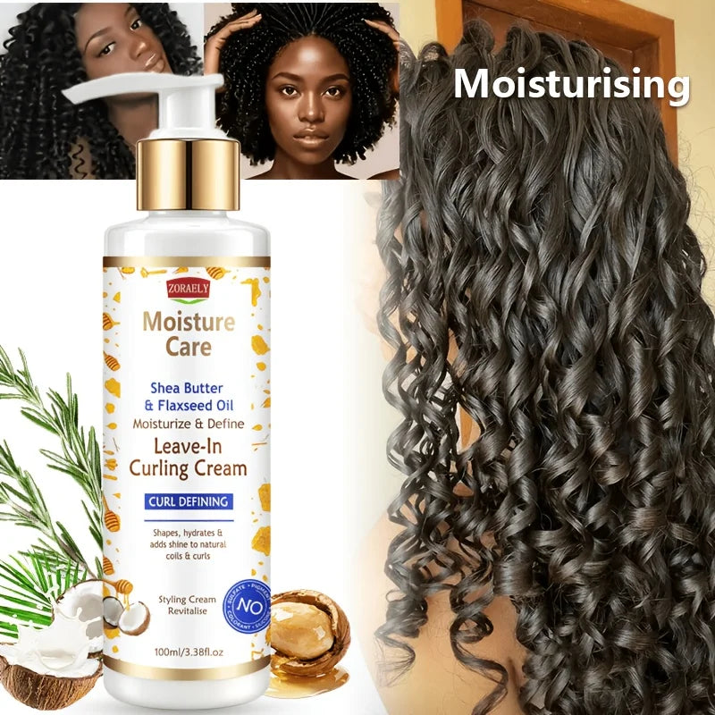 ZORAELY Curl-Defining Cream – leaves hair shiny and smooth, creating a natural, effortless curly look. 100ml