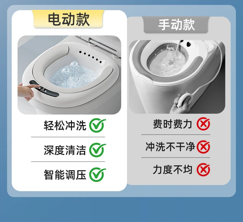 ‌Electric Hands-Free Bidet System,Antibacterial Detachable Basin Kit,ClinicalGrade Sitz Bath,Postpartum Herbal Steaming Solution