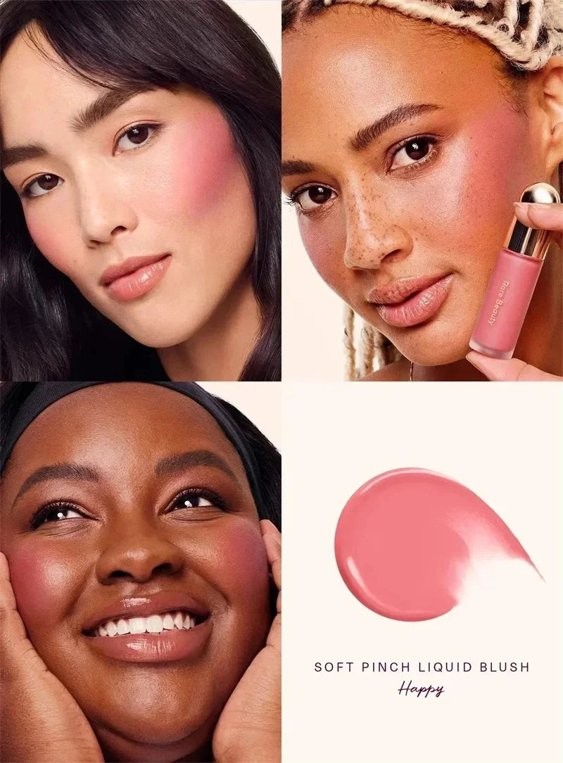 Rare Beauty Soft Pinch Liquid Blush Cream Lasting Lightweight Waterproof Makeup Moisturize Lip Gloss Happy Hope Encourage Bliss
