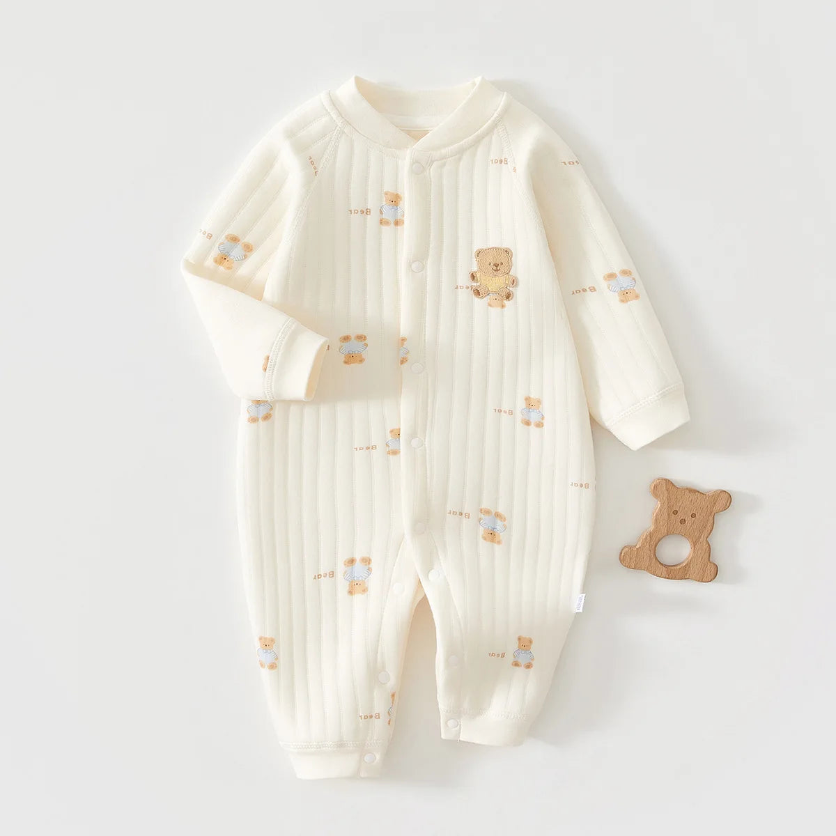 AYNIGIELL Autumn and Winter Newborn Jumpsuit, High-quality Pure Cotton Baby Girl Clothing 0-18 Month Baby Boy Outdoor Wear