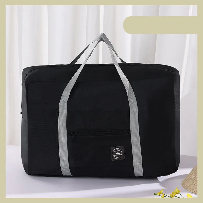 Foldable Travel Duffel Bag, Large Capacity Lightweight Tote Bag, Waterproof Weekender Overnight Bag for Gym & Trip
