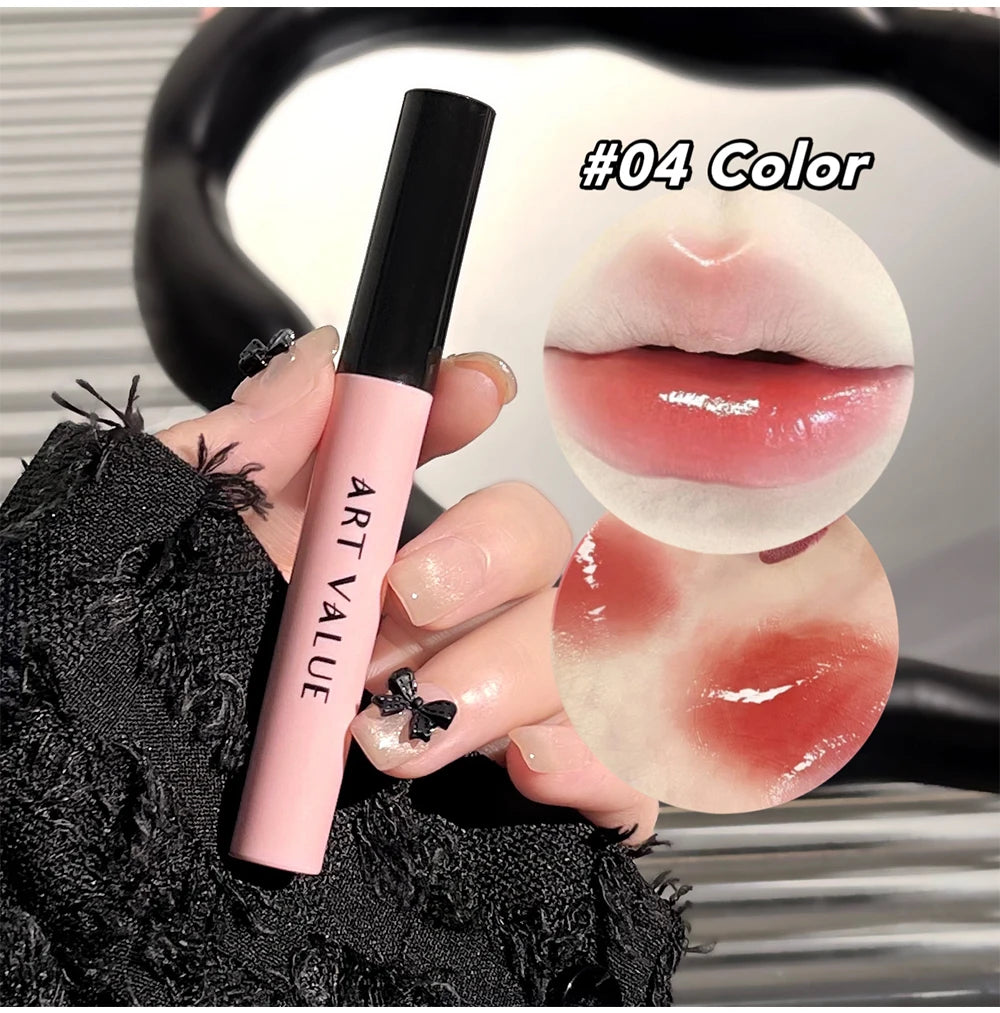 Art Value Black Pink Love Letter Lip Makeup Set Whitening Long-lasting Lip Mud Mirror Lip Glaze Gift Lip Glaze Set