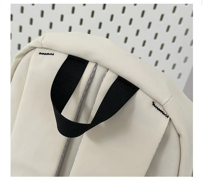 15.6 Inch Nylon Waterproof College Backpack Large Capacity Travel Unisex Laptop Backpacks Simple Design School Bag for Teenagers