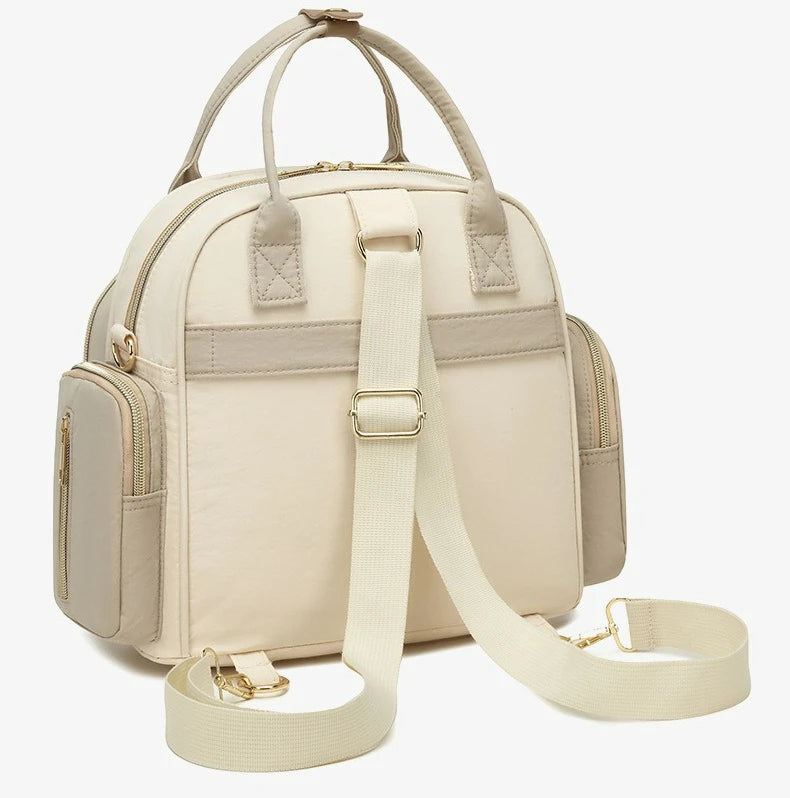 Personalized Mommy Bag Backpack Solid Color Handbag Large Capacity Baby Diapers Organizer Single Shoulder Bags