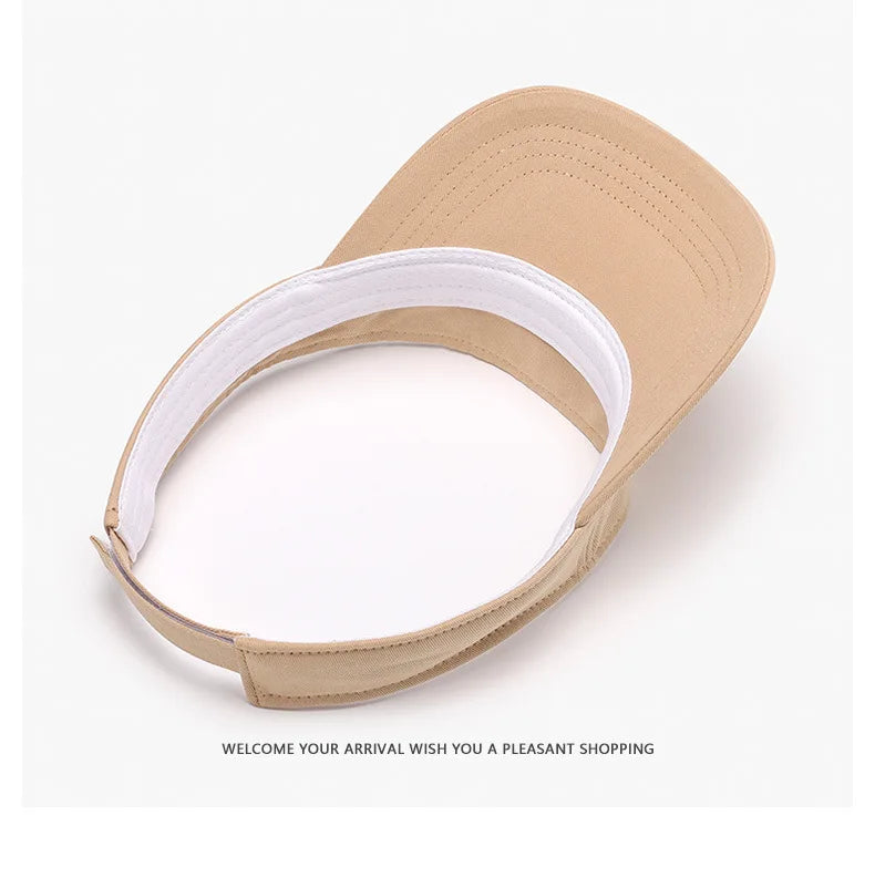 Summer outdoor UV protection visor hat for women, versatile, breathable, large head circumference, sun protection sun hat