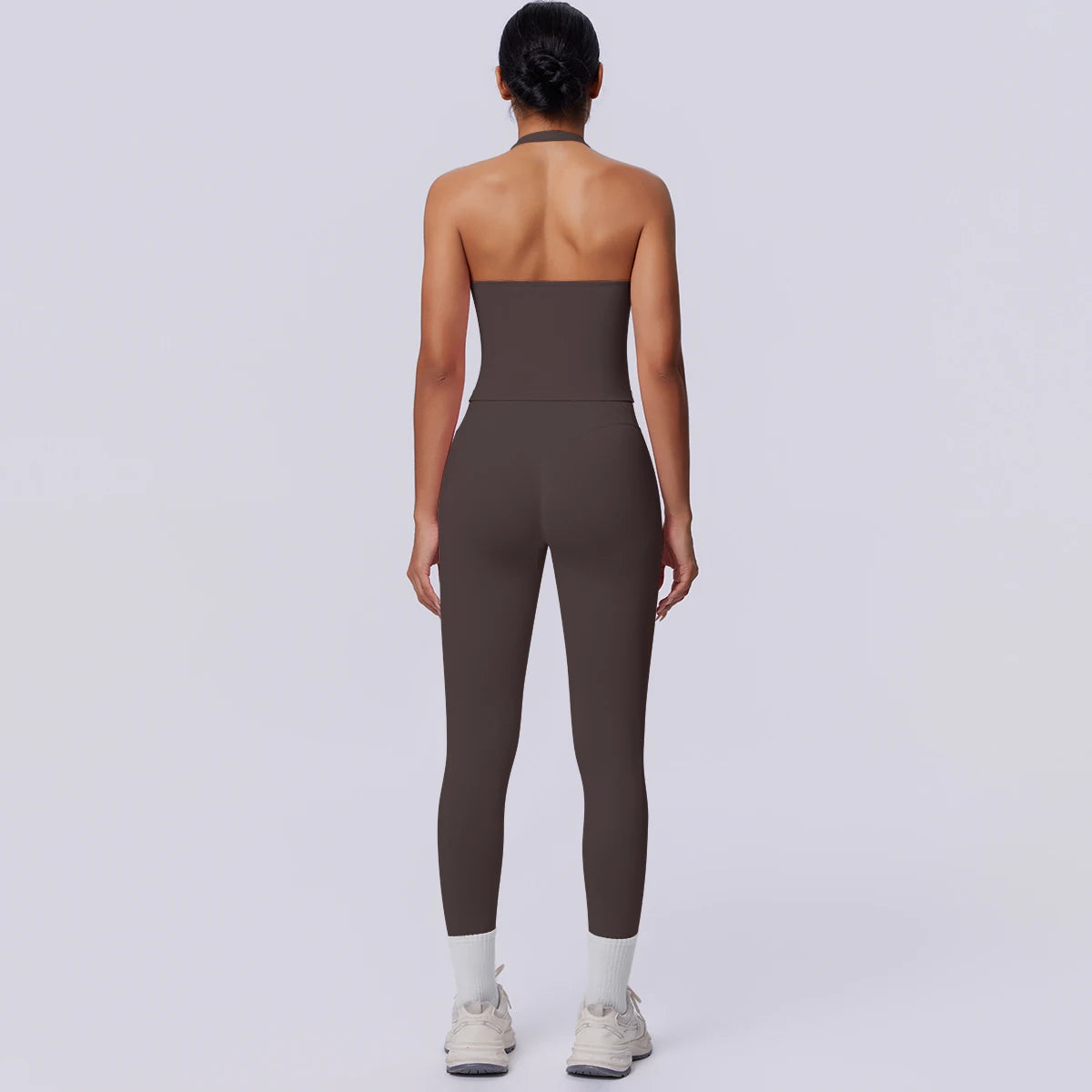2PCS Woman Yoga Set Solid Color Sexy Fitness Top Summer Gym Workout High Stretch Female Pants Sports Fitness Clothing Yoga Set