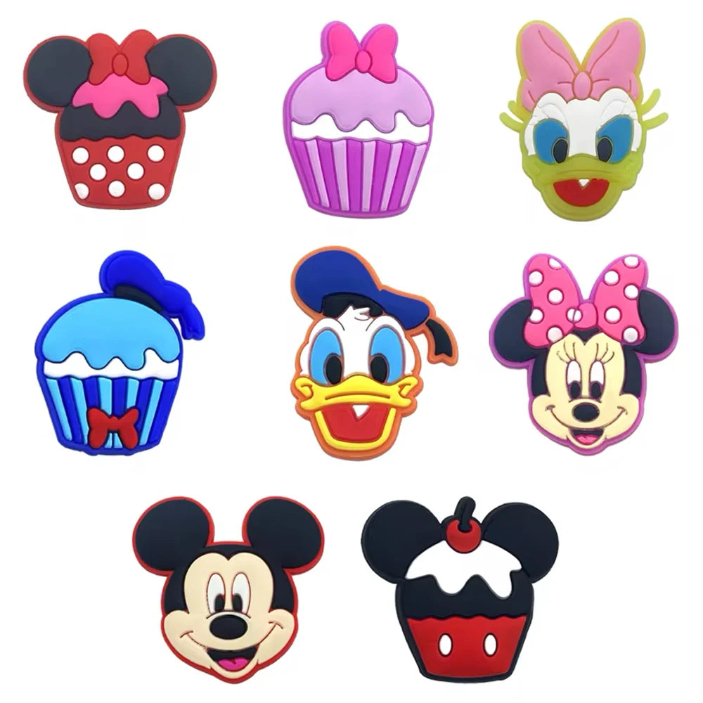 Mesucs 8-48Pcs Cartoon Shoe Charms for Women Men Girls Shoes Decoration Accessories For Clog Sandal Wristband Bag