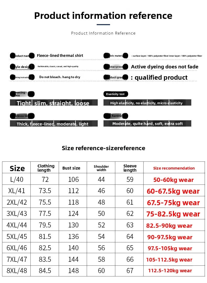 Men's Travel Casual Winter Double-Sided Fleece Warm Thickened Fleece Plaid Work Shirt Plus Size Extra Large Clothes Shirts