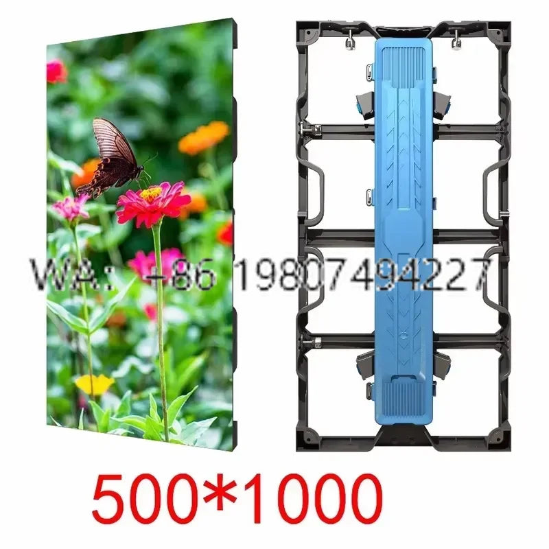 for Outdoor P4.81 Pixel Pitch 500x1000mm Cabinet Full Color LED Display Screen Advertising Wall Stage Panel
