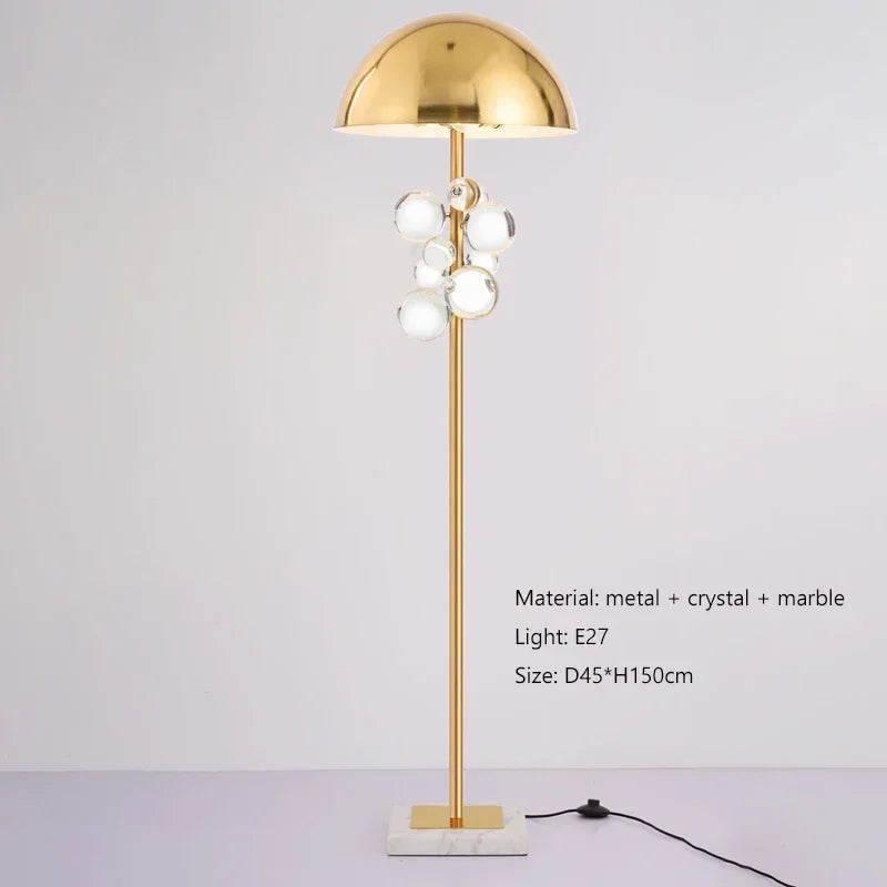 Globo Table Lamp Creative Golden Mushroom Design mushroom lamp Multicolored Crystal Ball Bedroom Decoration bed side lamp lamp