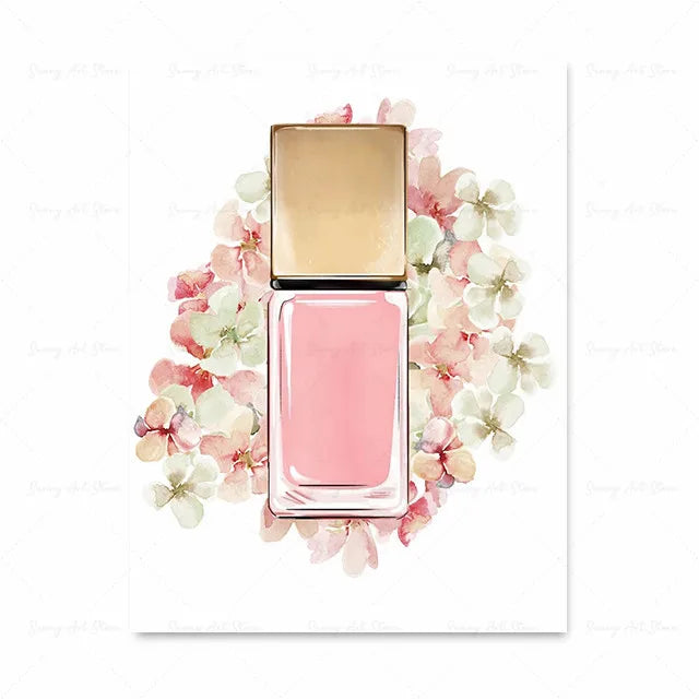 Abstract Fashion Girl DIY Diamond Painting New Lipstick Wall Art Makeup Perfume Bottle Embroidery Pink Paris Bedroom Home Decor