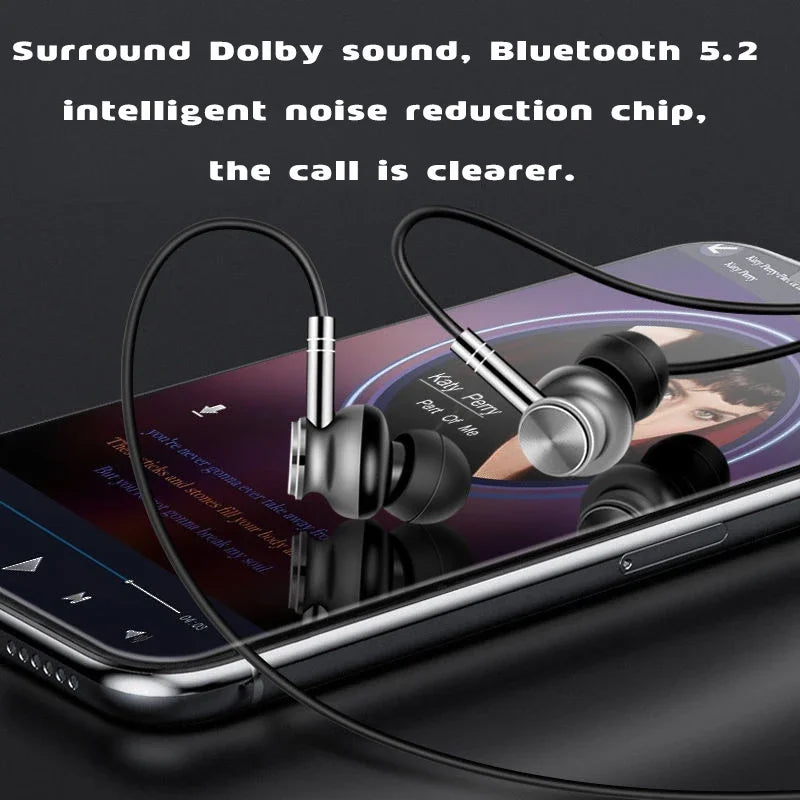 Wireless Headphones Bluetooth Neckband Earphones Big Battery Sport Running TWS Earbuds Waterproof Bluetooth5.2 Headset With Mic