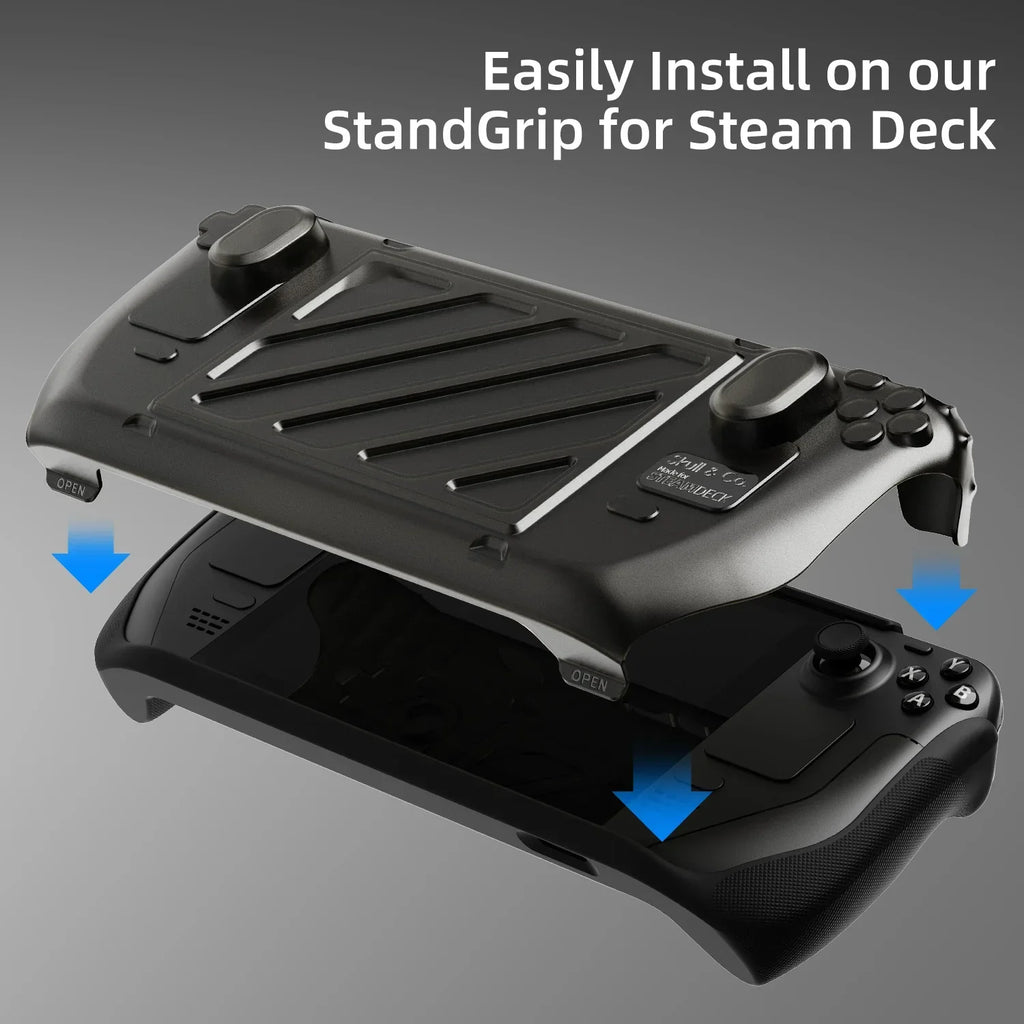 Skull & Co. HardShell Front Cover Bundle GripCase Portable Protective Case StandGrip for Steam Deck LCD/OLED Game Console